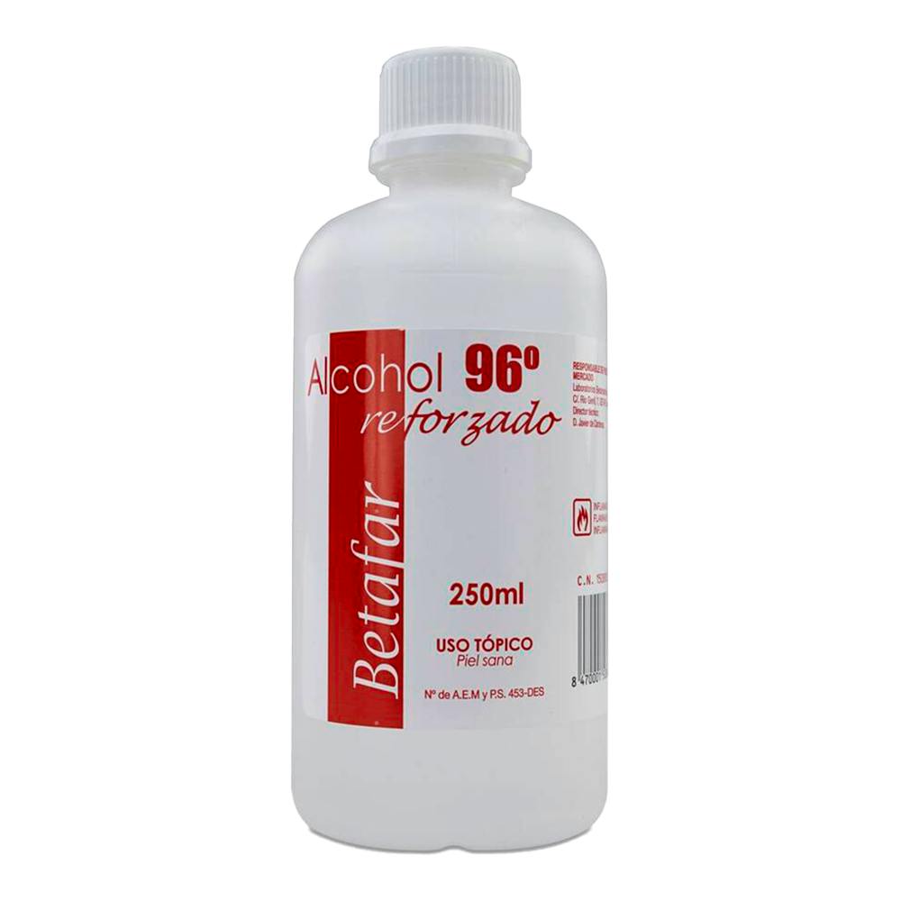 ALCOHOL 96 REFORZADO BETAFAR 250 ML