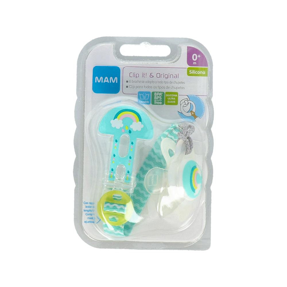 MAM BABY CHUPETE SILICONA CON BROCHE CLIP IT