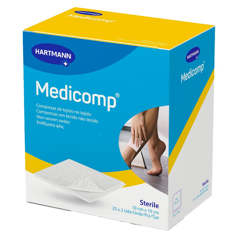 MEDICOMP GASAS ESTERILES SIN TEJER 10 X 10 CM 50U