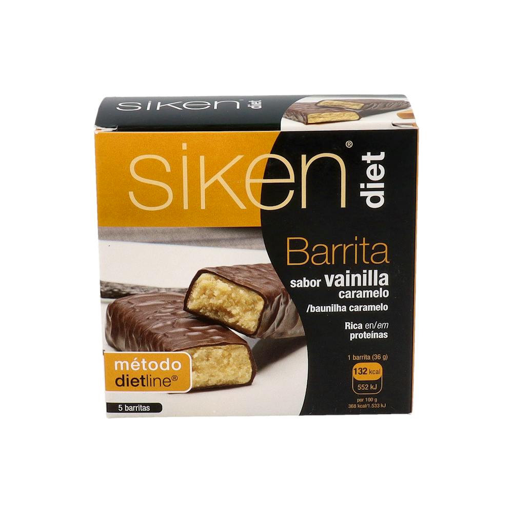 SIKEN DIET BARRITA VAINILLA CARAMELO 5 BAR 36 G