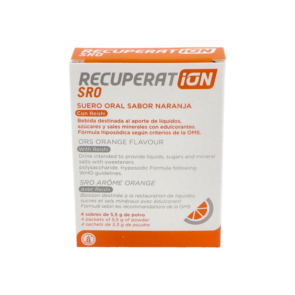 RECUPERATION SUERO ORAL SRO 4 SOBRES SABOR NARANJA