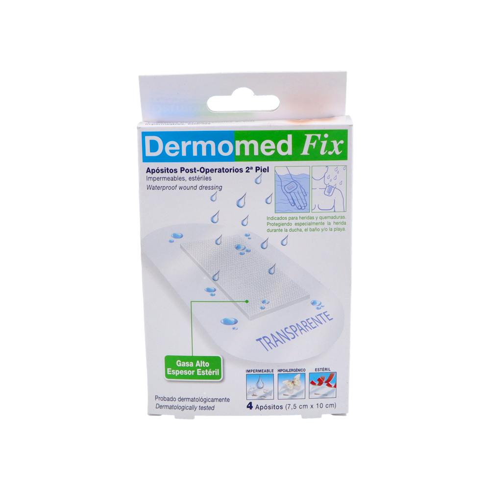 DERMOMED FIX SEGUNDA PIEL APOSITO ESTERIL 4 UNIDADES 10 CM X 75 CM