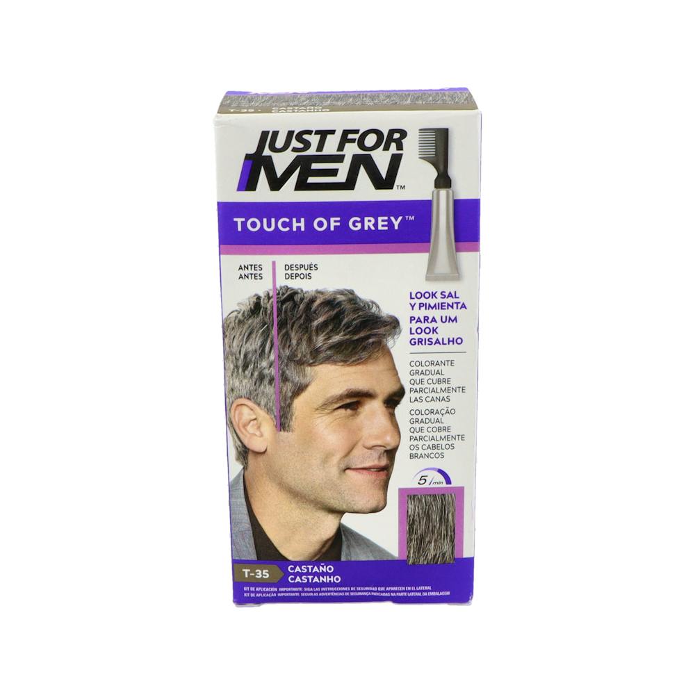 TOUCH OF GREY CASTAÑOS JUST FOR MEN 1 ENVASE 40 G TONO CASTAÑO CLARO MEDIO