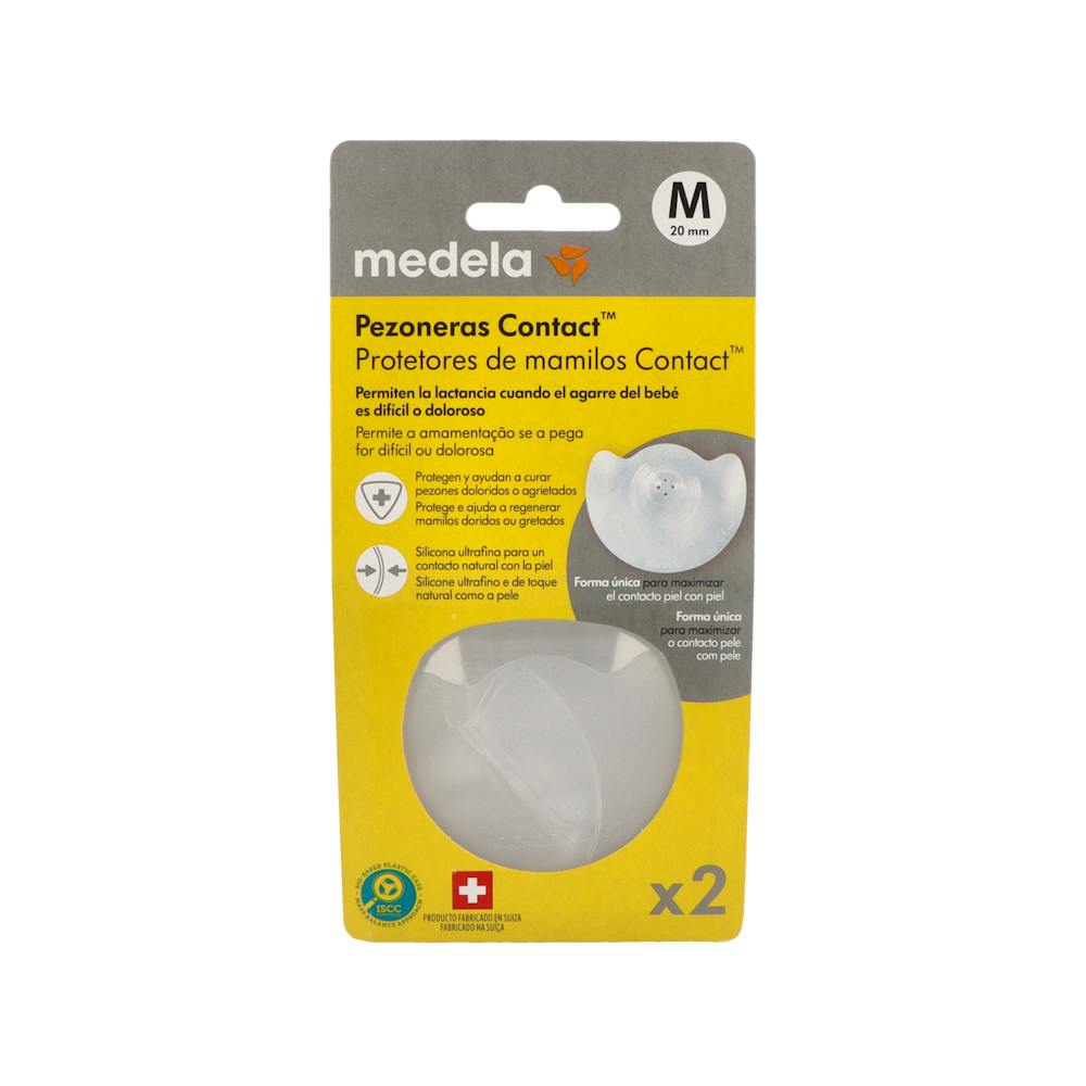 MEDELA PEZONERA CONTACT SILICONA TALLA M 20 MM 2 UNIDADES