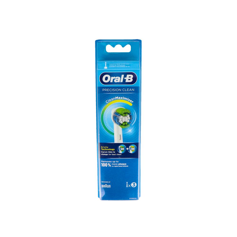 CEPILLO DENTAL ELECTRICO RECARGABLE ORALB PRECISION CLEAN EB20RB RECAMBIO 3 UNIDADES