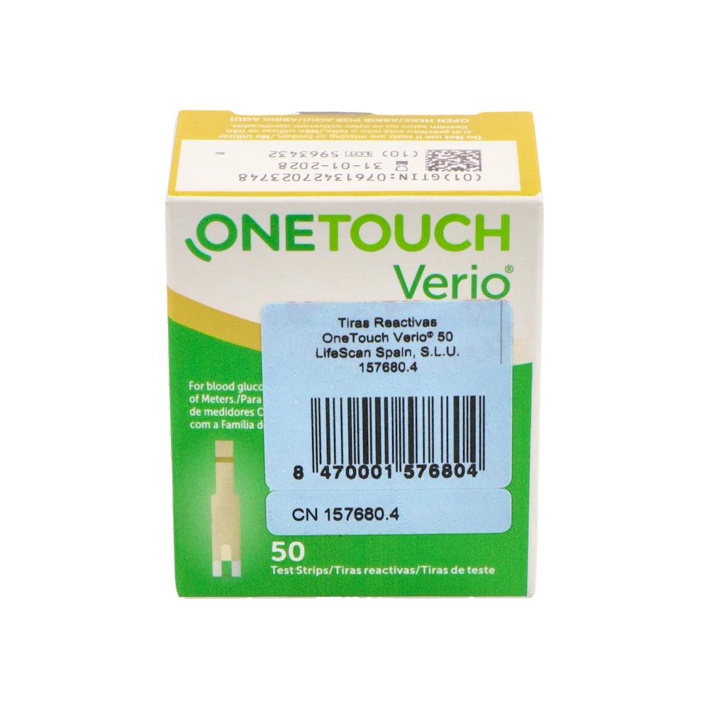 TIRAS REACTIVAS ONE TOUCH VERIO 50 TIRAS