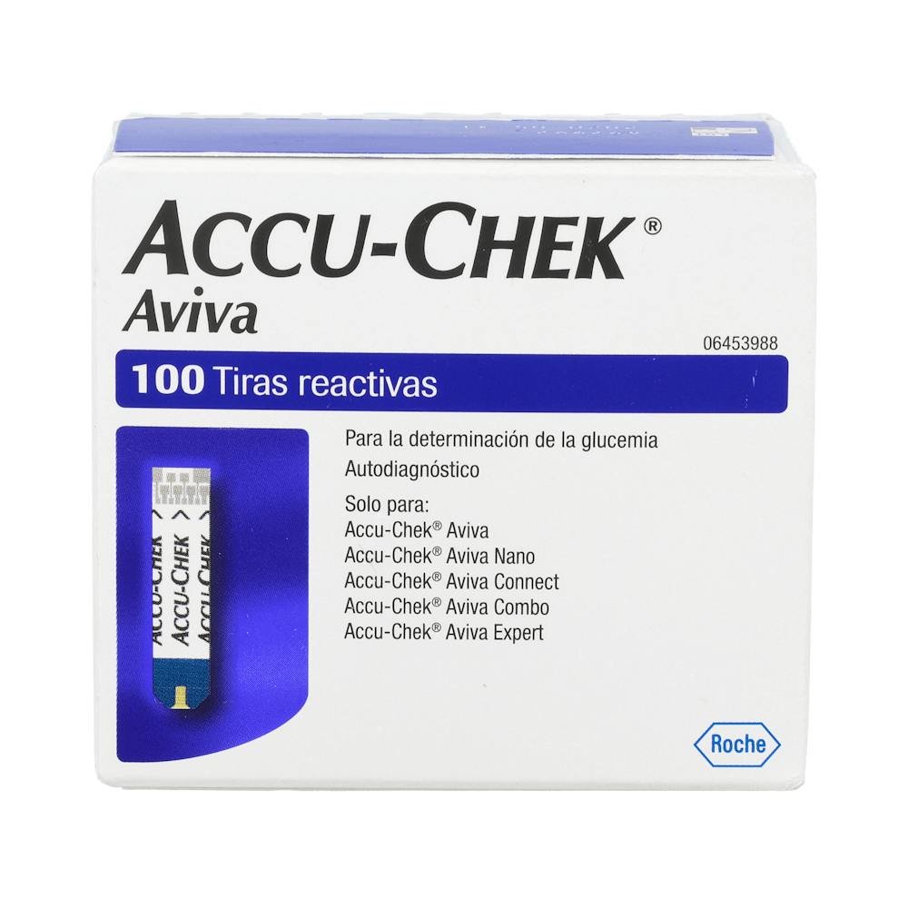 TIRAS REACTIVAS GLUCEMIA ACCUCHEK AVIVA 100 U