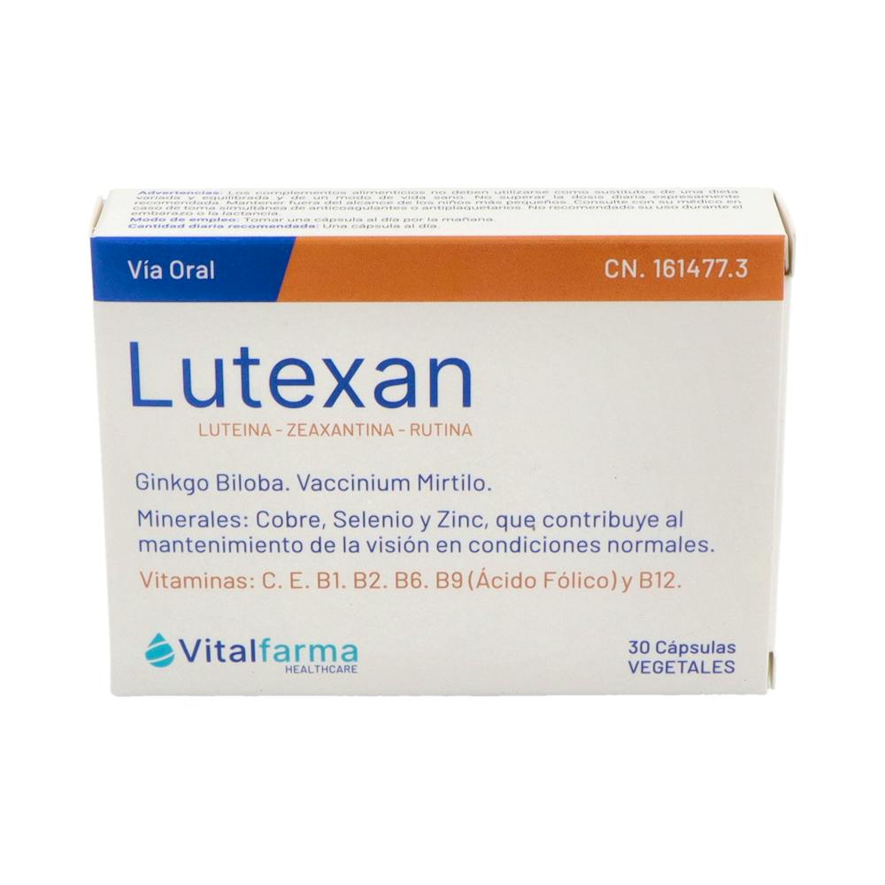 VITALFARMA LUTEXAN 30 CAPSULAS(LUTEINA ZEAXANTINA GINKGO COBRE SELENIO ZN)