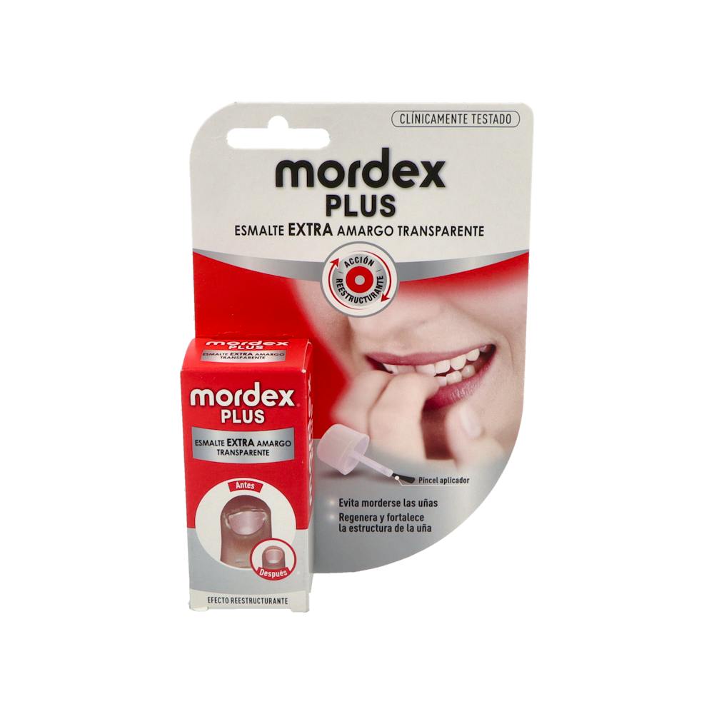 MORDEX PLUS ESMALTE AMARGO TRANSPARENTE CON PINCEL 9 ML