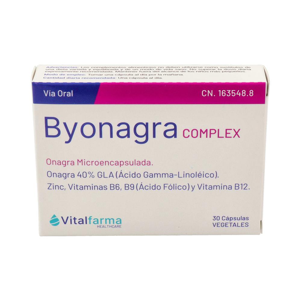 VITALFARMA BYONAGRA COMPLEX 30 CAPSULAS (FOLICO VIT B12)