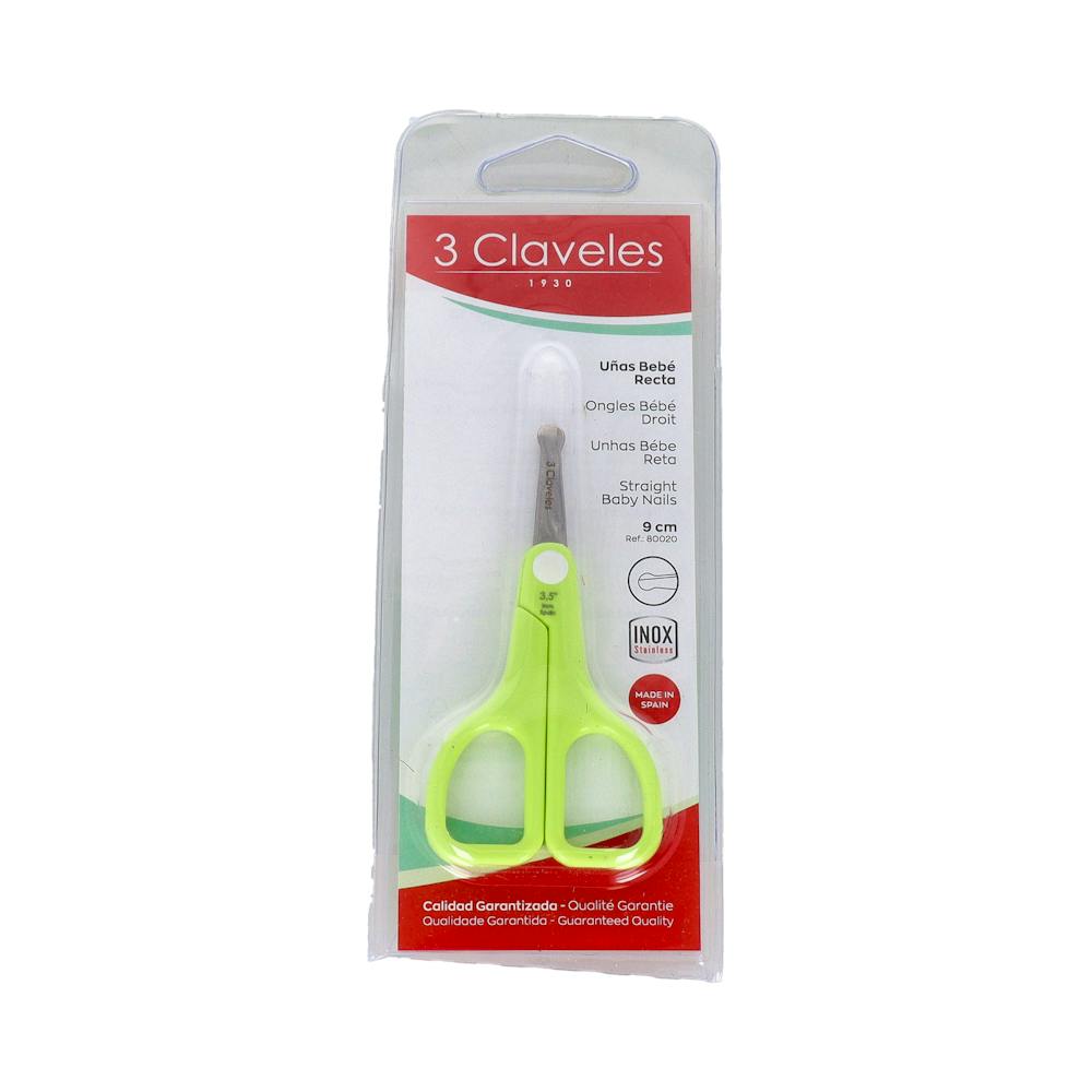TIJERAS BEBE RECTA 35" TRES CLAVELES