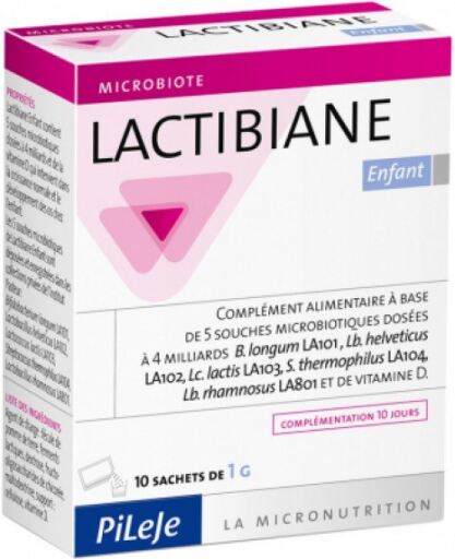 PILEJE LACTIBIANE ENFANT PROBIOTICO 10 SOBRES 25 G CEPA 4MILMILL) PARA NIÑOS DE 6 MESES A 5 AÑOS