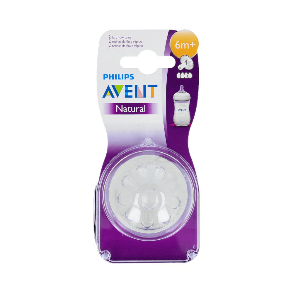 TETINA NATURAL FLUJO RAPIDO AVENT PHILIPS RECIEN NACIDO + 0 MESES