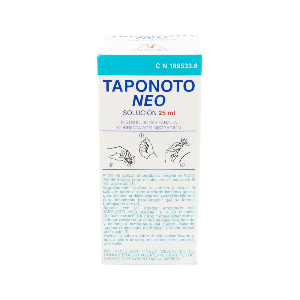 TAPONOTO NEO SOLUCION LIMPIEZA OIDOS 1 VIAL GOTERO 25 ML + PERA