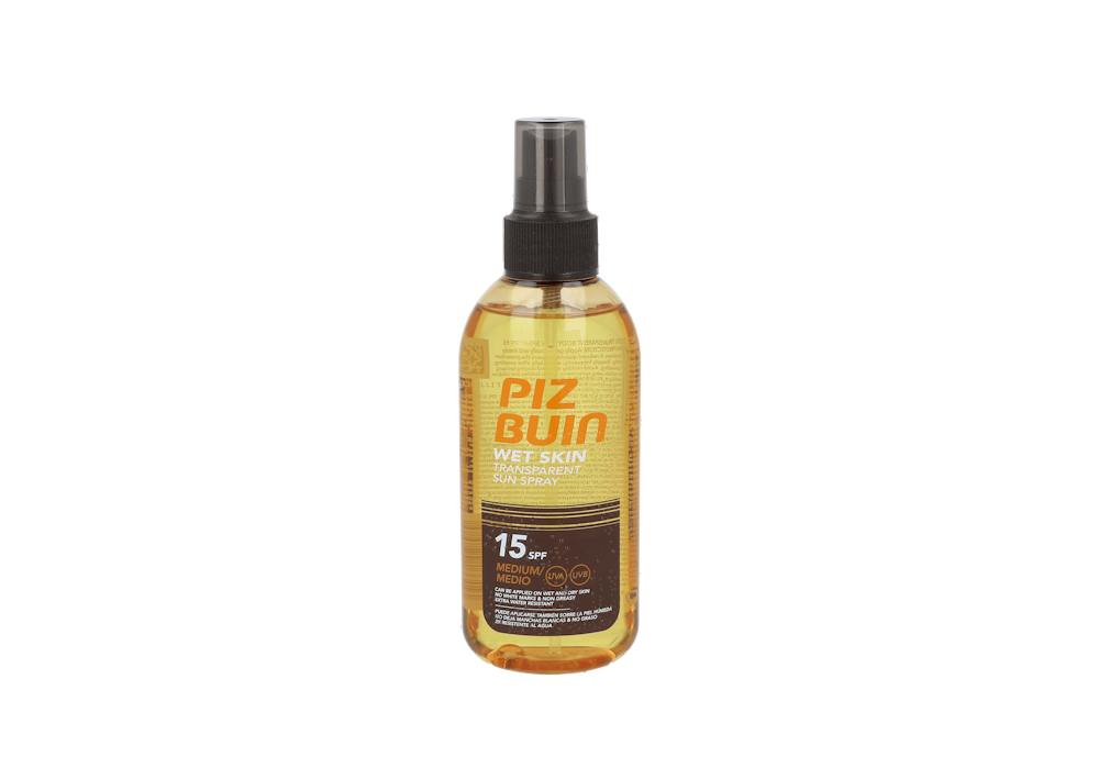 PIZ BUIN WET SKIN FPS 15 PROTECCION MEDIA SPRAY SOLAR CORPORAL TRANSPARENTE 1 ENVASE 150 ML
