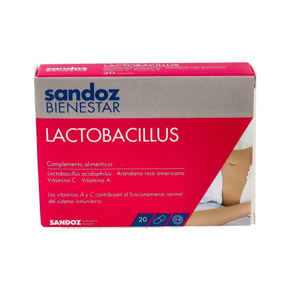SANDOZ BIENESTAR LACTOBACILLUS 20 CAPSULAS