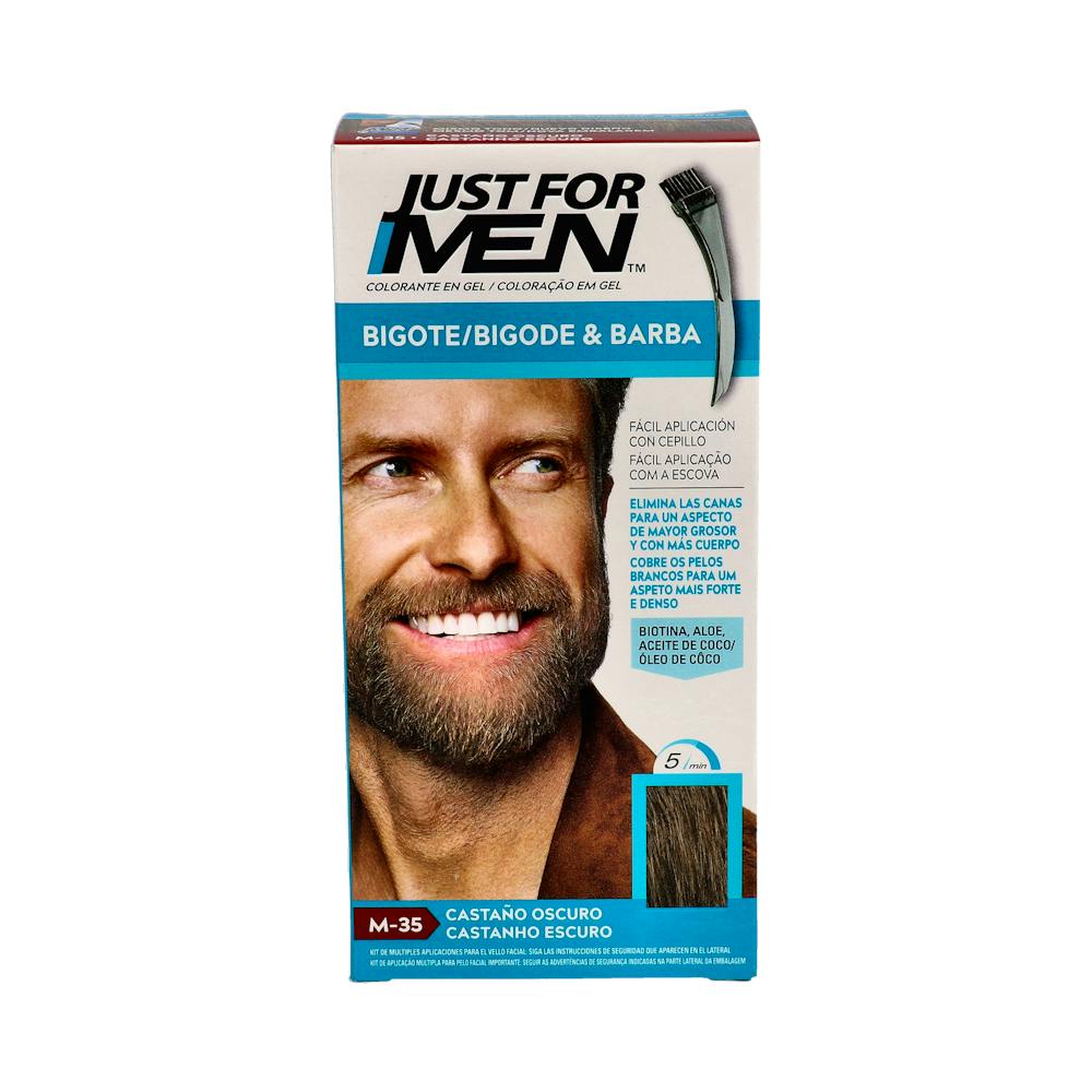 JUST FOR MEN BIGOTE Y BARBA GEL COLORANTE 30 CC