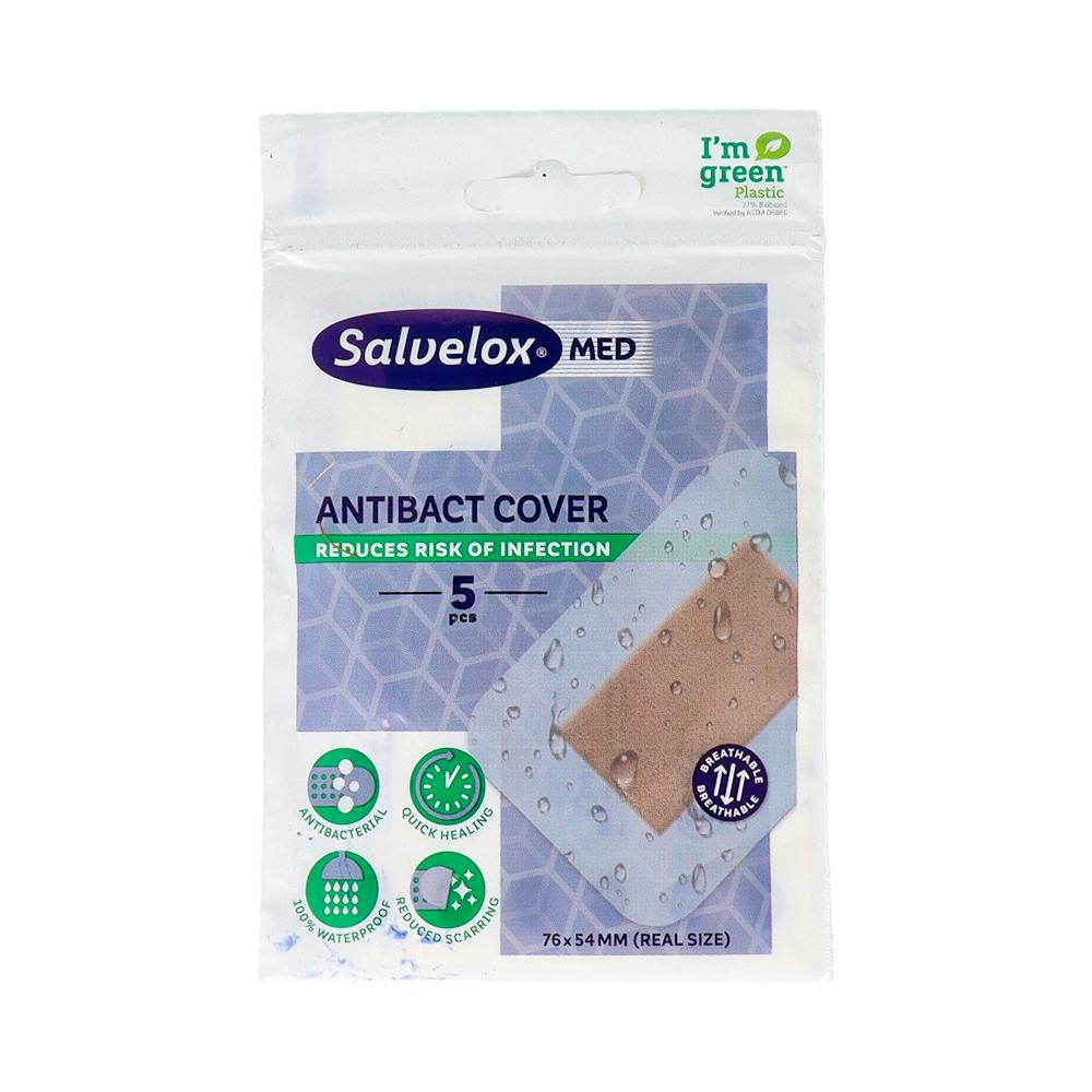 SALVELOX APOSITO ANTIBACT COVER ESTERIL 5 UN (76X54 MM)
