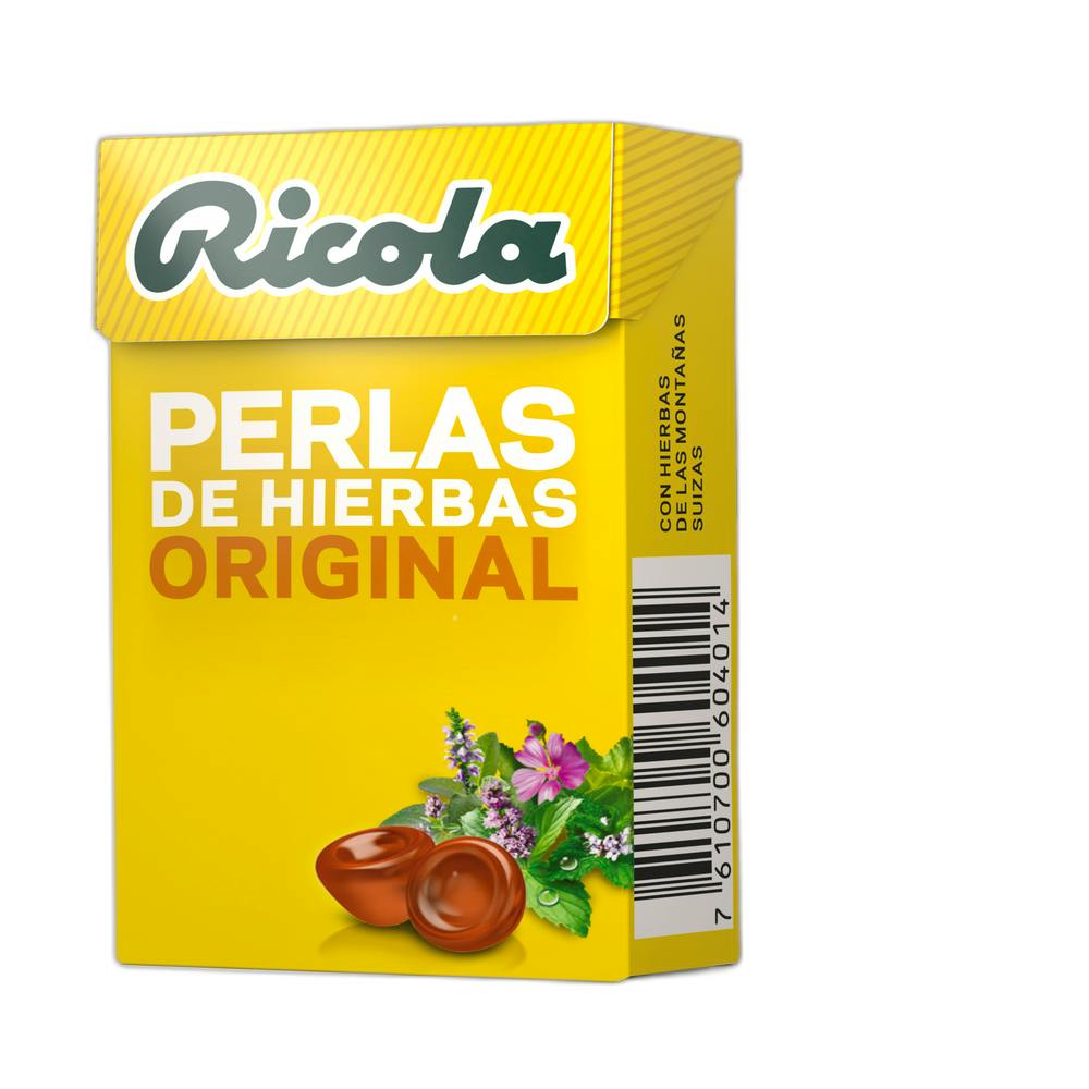 RICOLA PERLAS SIN AZUCAR HIERBAS 1 ENVASE 25 G