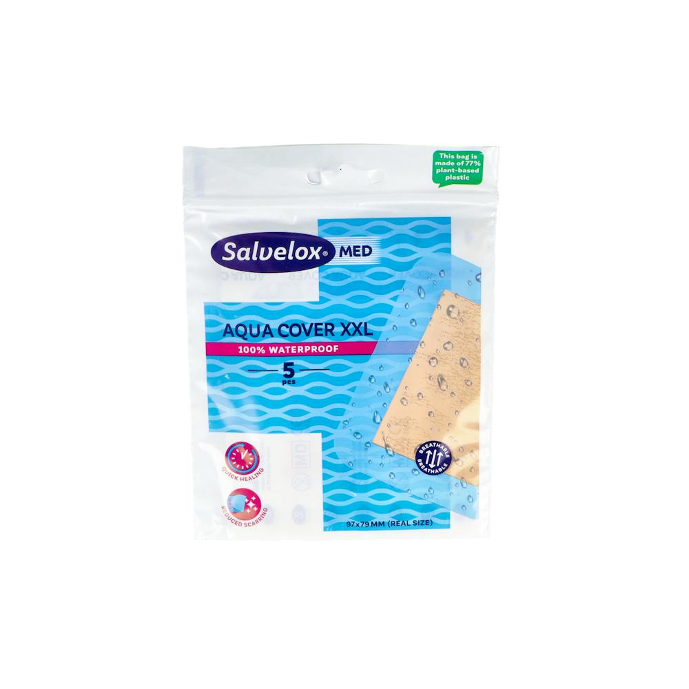 SALVELOX APOSITOS MEDIANO XXL AQUA COVER ESTERIL 5 UN (97X79 MM)