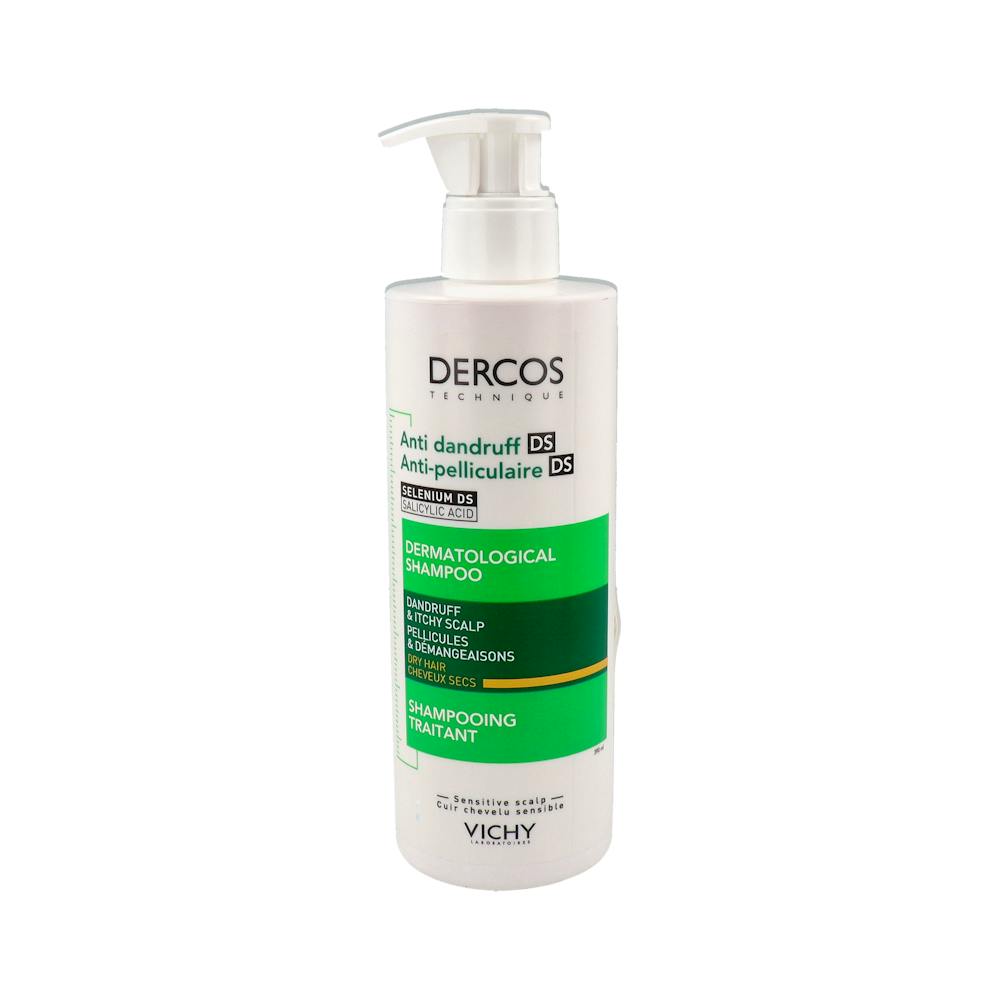 DERCOS CHAMPU ANTICASPA SECA 390ML