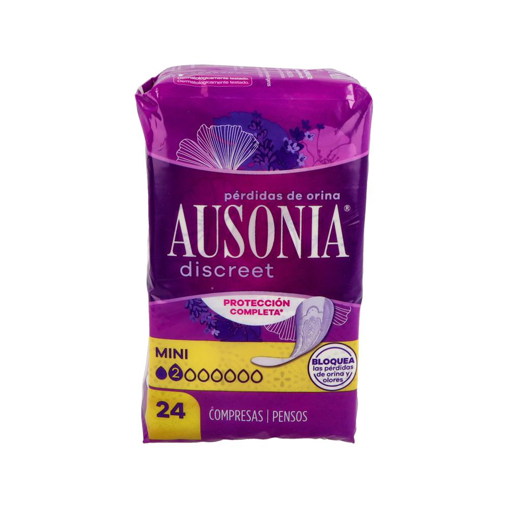 AUSONIA DISCREET MINI 8X20 COMPRESAS PERDIDA DE ORINA