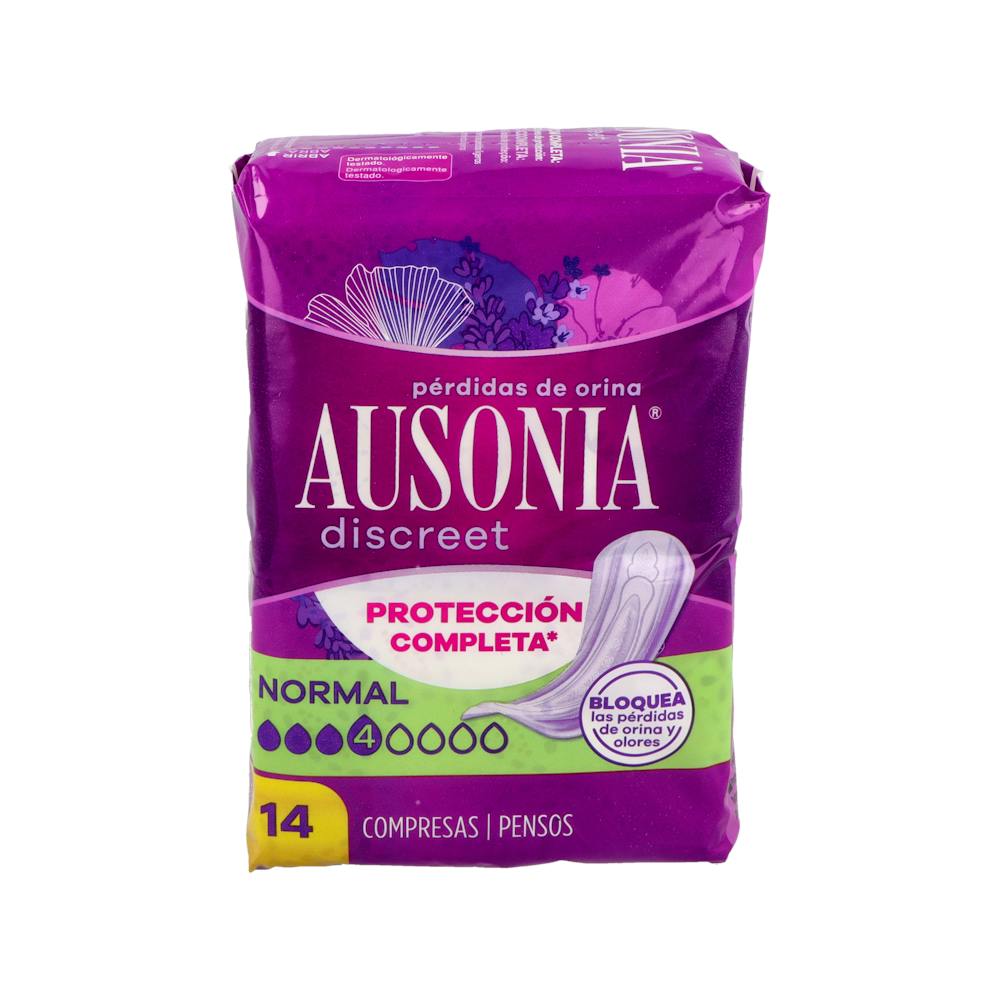 COMPRESA AUSONIA DISCREET NORMAL 14UNIDADES++