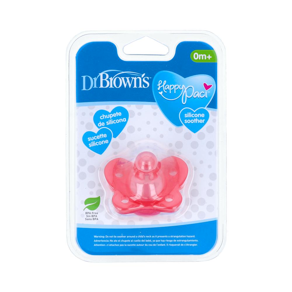 CHUPETE DR BROWN SILI 1 PIEZA ROSA 06 M TET BIB
