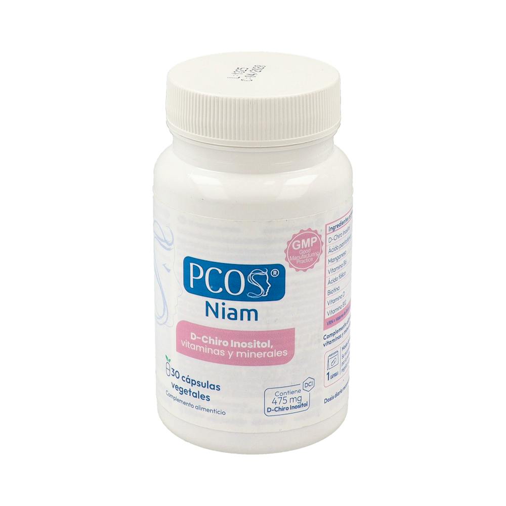PCOS (OVARIO POLIQUISTICO) 30 CAPSULAS (INOSITOL PANTOTENICO BIOTINA FOLICO MANGANESO B6)
