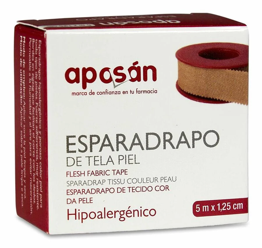 ESPARADRAPO APOSAN TELA 1 UNIDAD 5 M X 125 CM COLOR PIEL