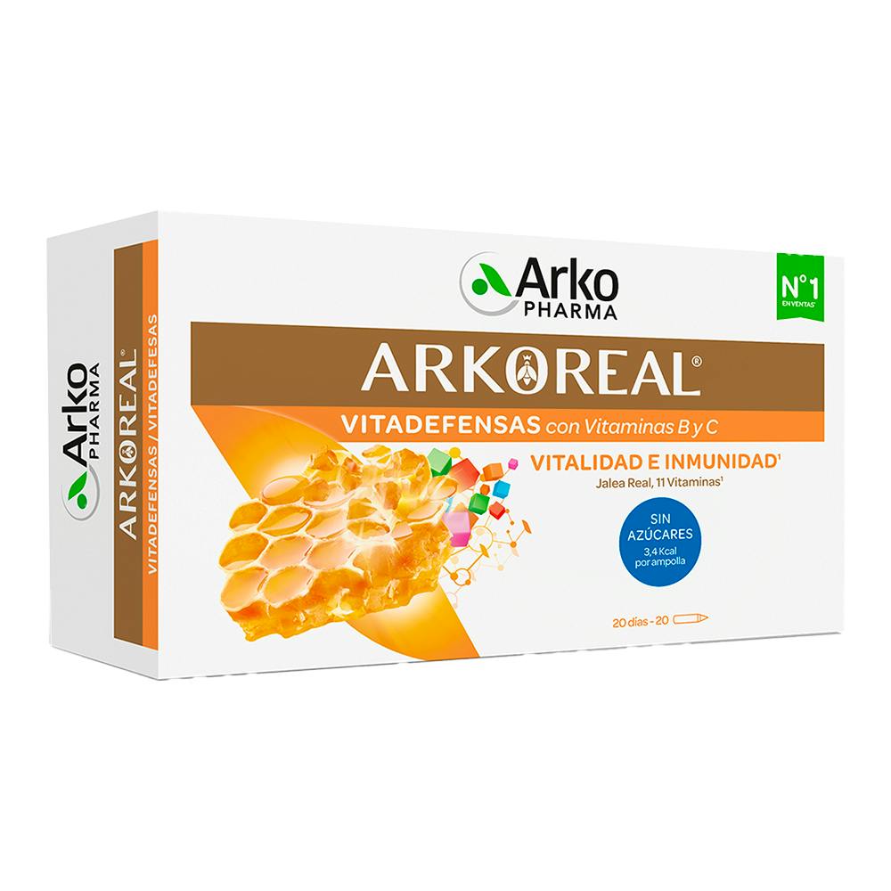 ARKOREAL JALEA REAL VITAMINADA SIN AZUCAR 15 ML 20 AMP