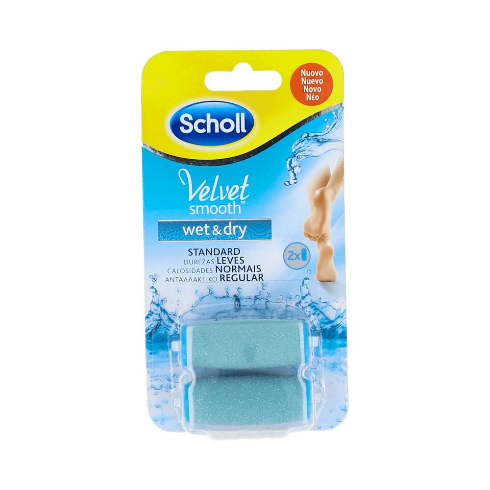 DR SCHOLL VELVET SMOOTH LIMA PIES WET & DRY CABEZALES GIRATORIOS