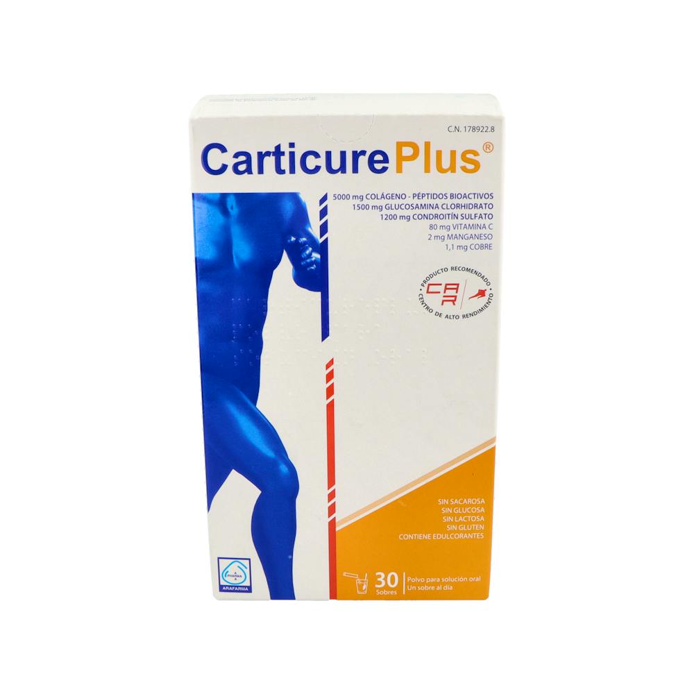 CARTICURE PLUS CONDROITINA + GLUCOSAMINA + COLAGENO 30 SOBRES