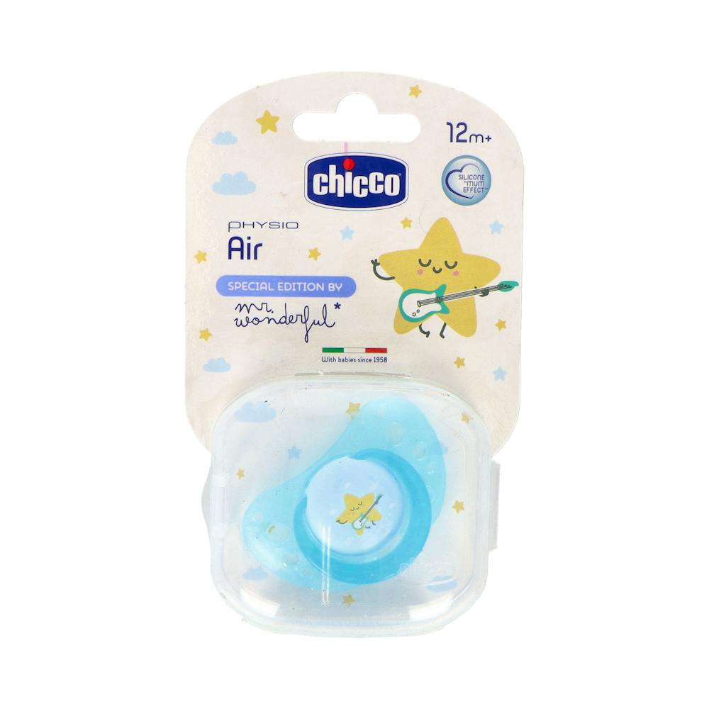 CHUPETE SILICONA CHICCO MR WONDERFUL PHYSIO AIR + 12 M