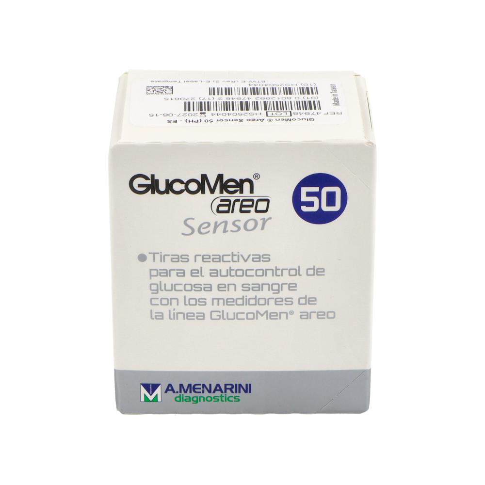 TIRAS REACTIVAS GLUCEMIA GLUCOMEN AREO SENSOR 50 TIRAS REACTIVAS