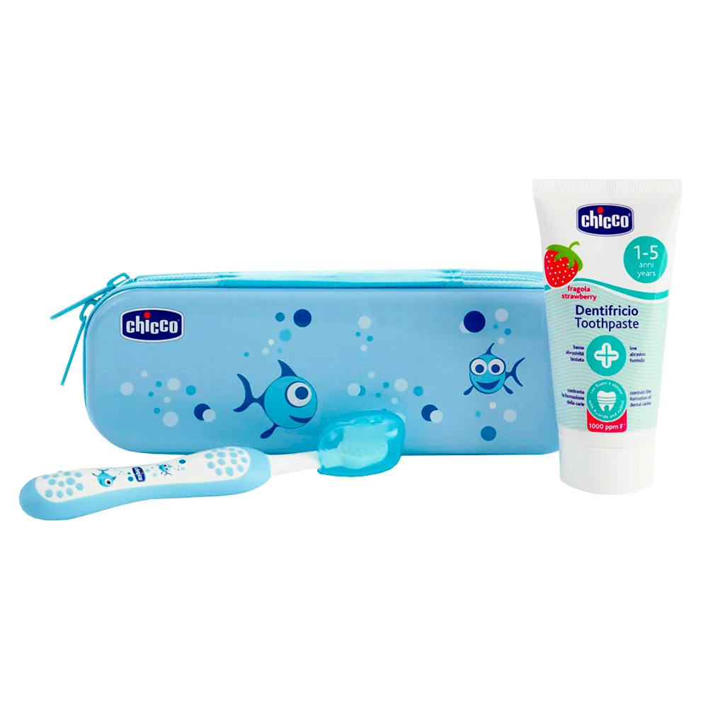 CHICCO SET DENTAL SIEMPRE SONRIENTE AZUL