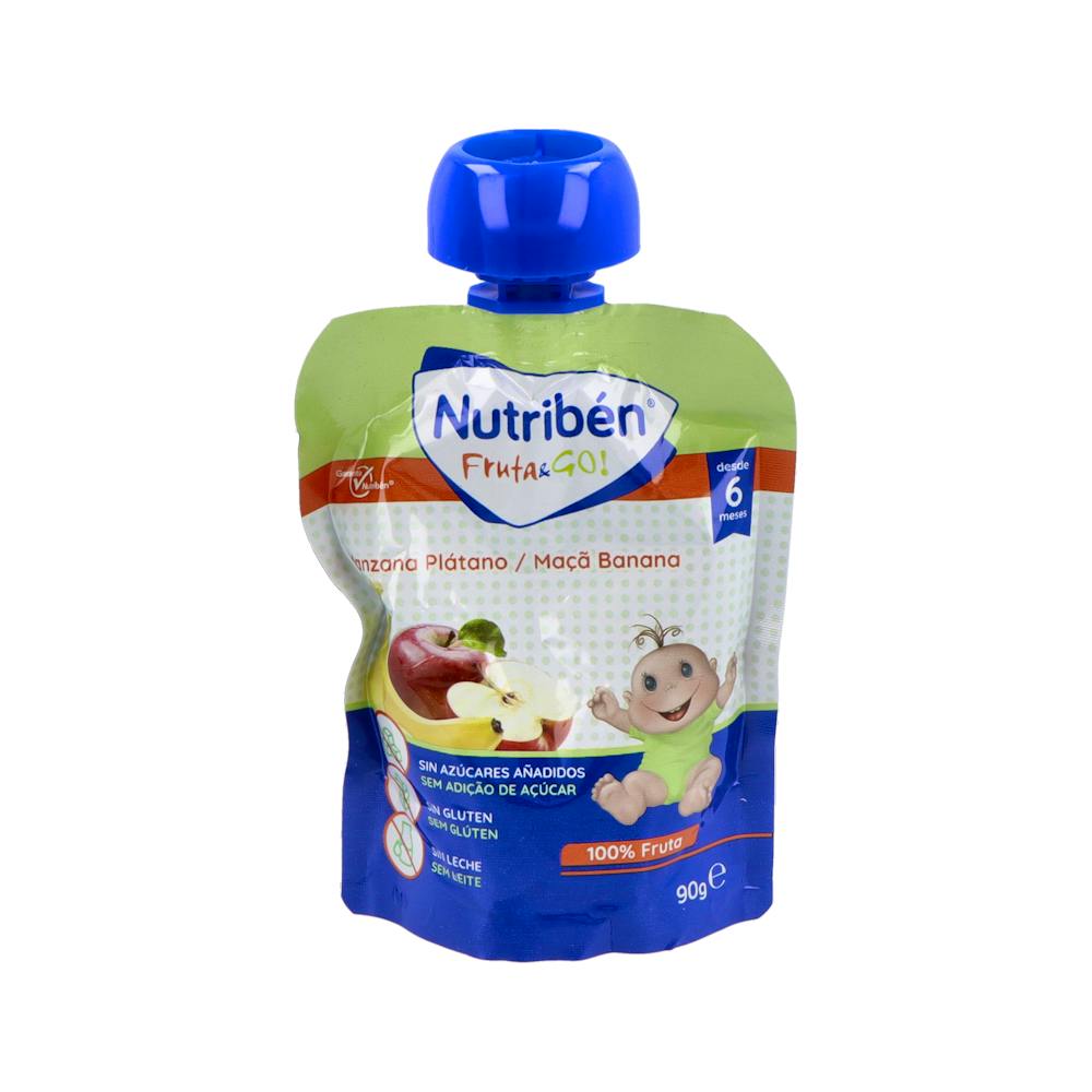 NUTRIBEN FRUTA & GO MANZANA PLATANO 1 ENVASE 90 g