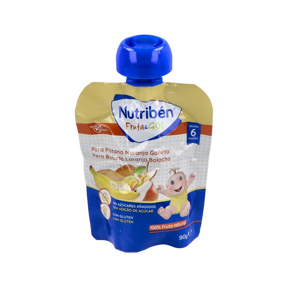 NUTRIBEN FRUTA & GO GALLETAS PERA PLATANO NARANJA 1 ENVASE 90 g