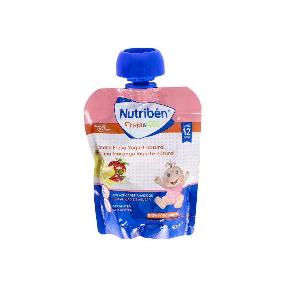 NUTRIBEN FRUTA & GO PLATANO FRESA YOGURT NATURAL 1 ENVASE 90 G