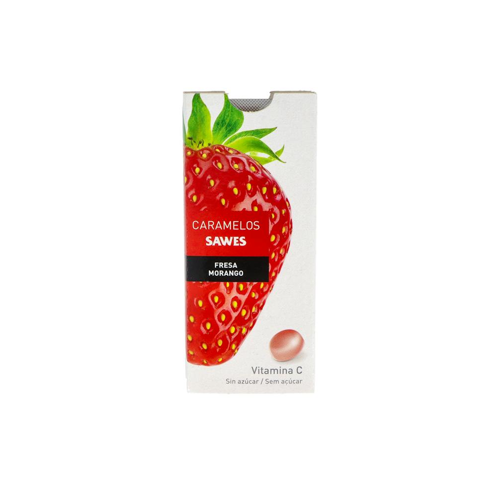 SAWES CARAMELOS BLISTER SIN AZUCAR 1 ENVASE 22 G SABOR FRESA