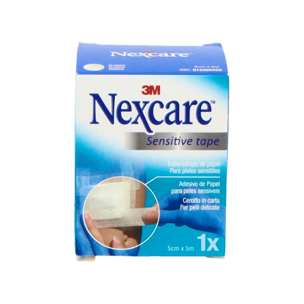 ESPARADRAPO HIPOALERGICO 3M NEXCARE SENSITIVE TAPE 1 UNIDAD 5 M X 5 CM COLOR BLANCO