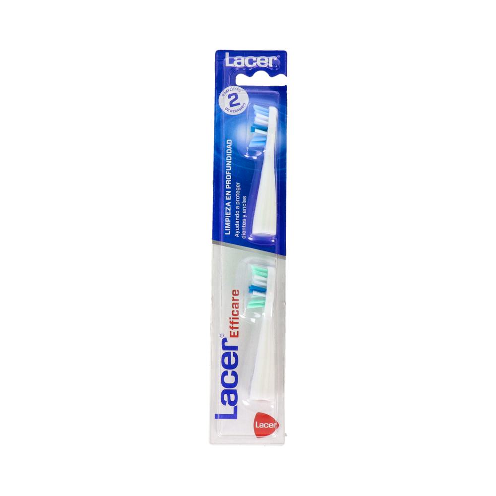 CEPILLO DENTAL ELECTRICO LACER EFFICARE RECAMBIOS 2 CABEZALES