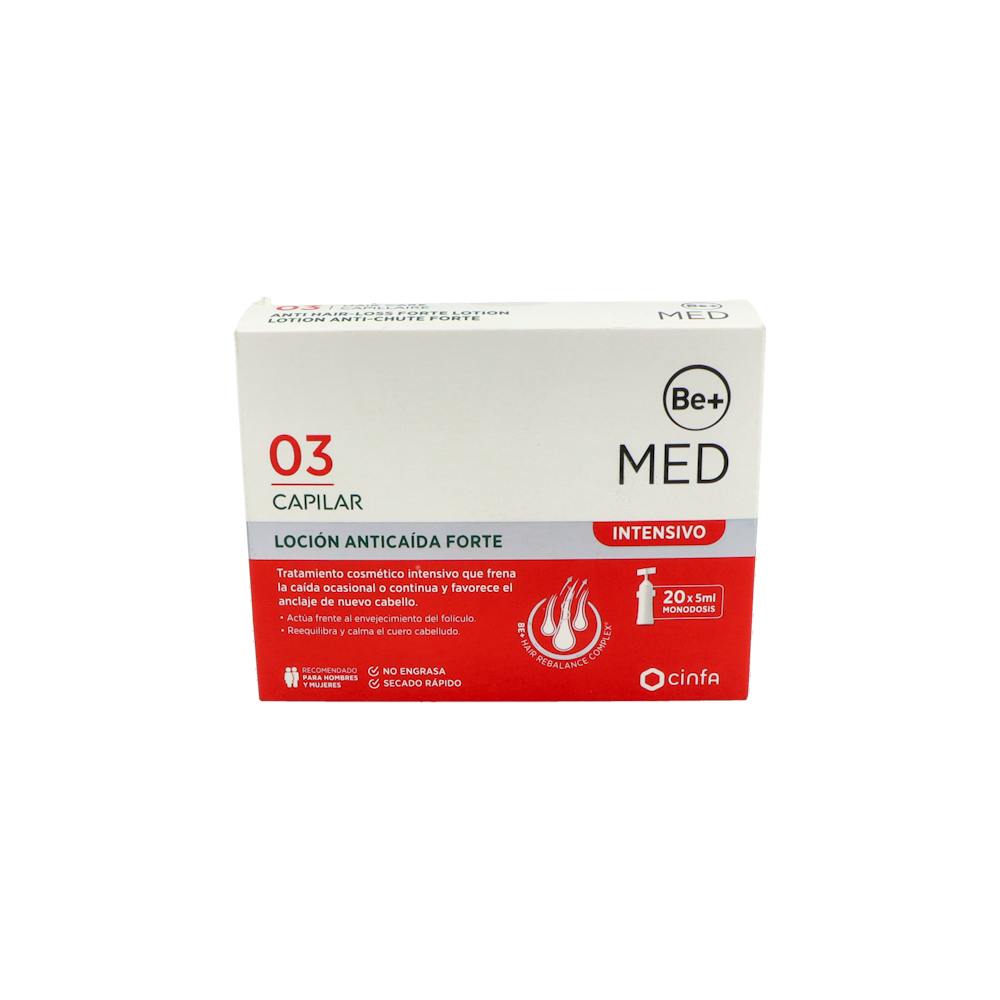 BE+ MED CAPILAR LOCION ANTICAIDA FORTE 20 UNIDADES 5 ML