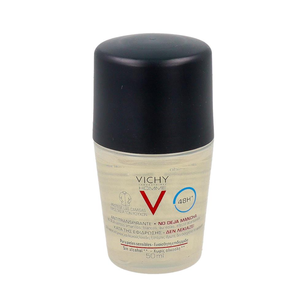 VICHY HOMME ANTITRANSPIRANTE ANTIMANCHAS HOMBRE 1 ROLL ON 50 ML