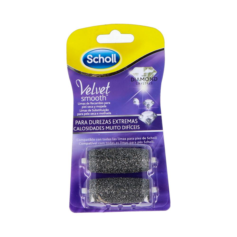 SCHOLL VELVET SMOOTH DIAMOND CRYSTALS LIMAS DE RECAMBIO 2 UNIDADES DUREZA EXTREMA