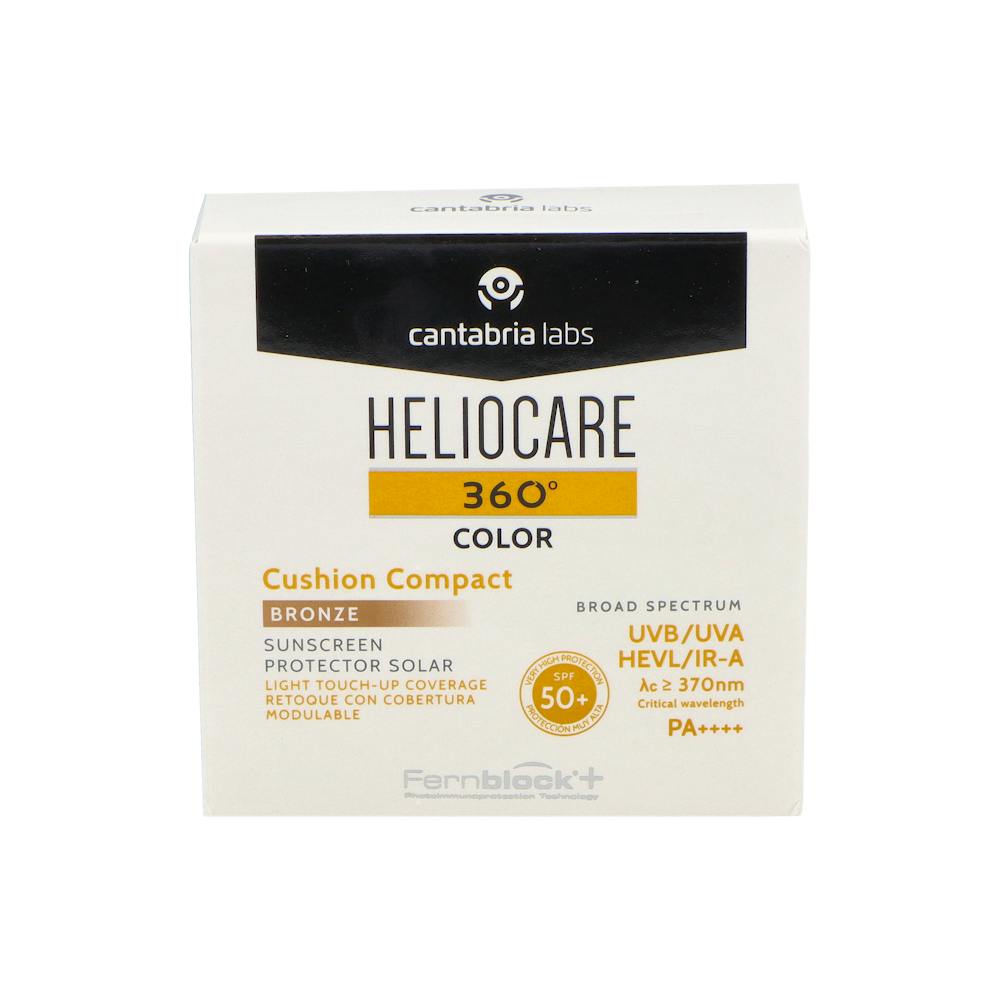 HELIOCARE 360º COLOR CUSHION COMPACT SPF 50+ PROTECTOR SOLAR 1 ENVASE 15 G COLOR BRONZE