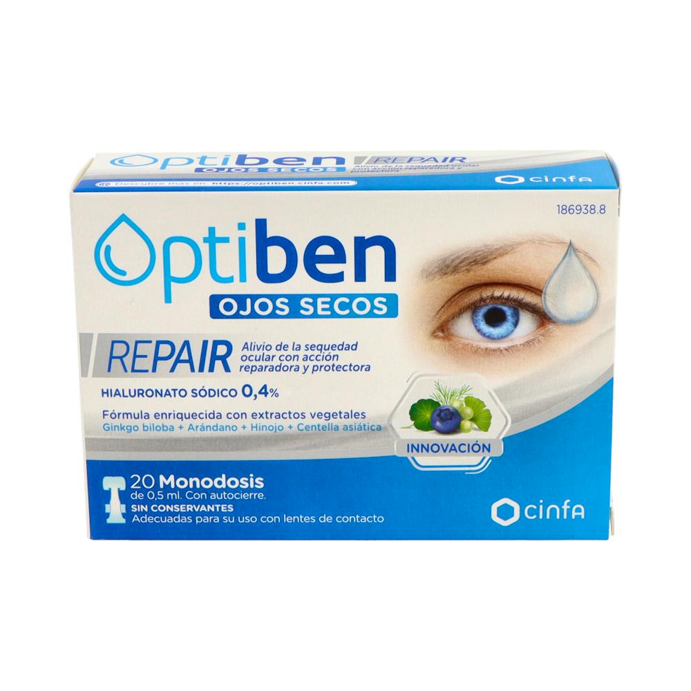 OPTIBEN OJOS SECOS REPAIR;;20 MONODOSIS 05 ml
