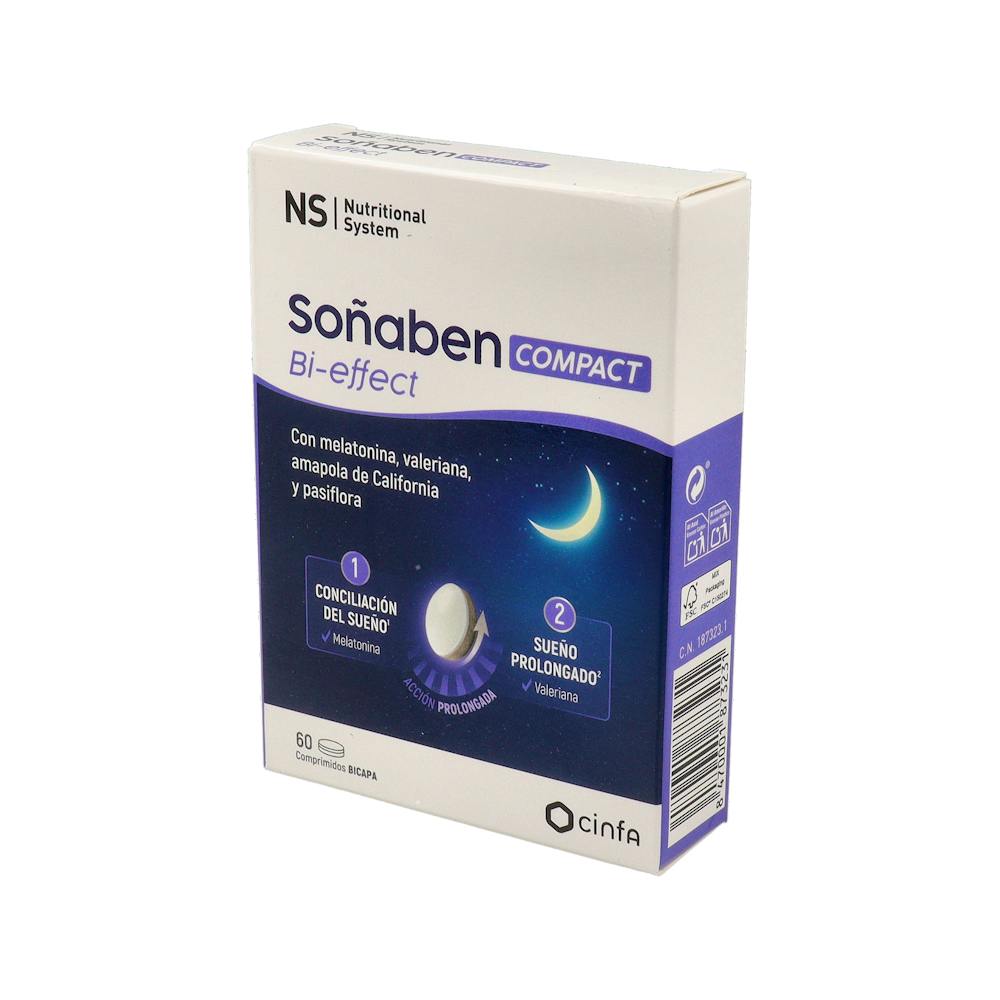 NS SOÑABEN BIEFFECT 185 MG MELATONINA 60 COMP