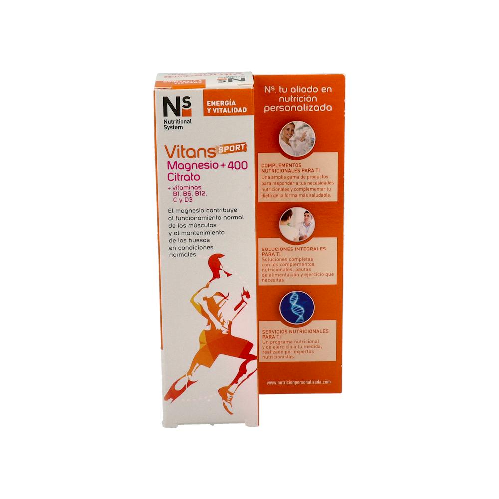 NS VITANS MAGNESIO CITRATO +400 10 COMPRIMIDOS EFERVESCENTES
