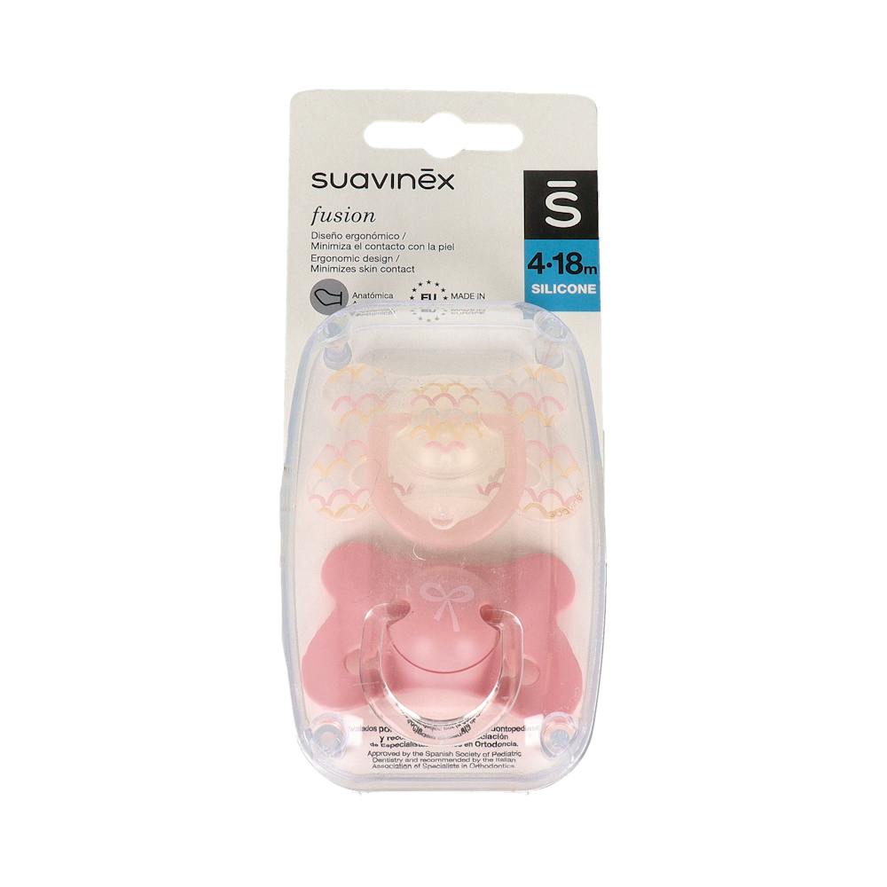 SUAVINEX CHUPETE FUSION TET ANAT 4.18M SILICONA 2UDS